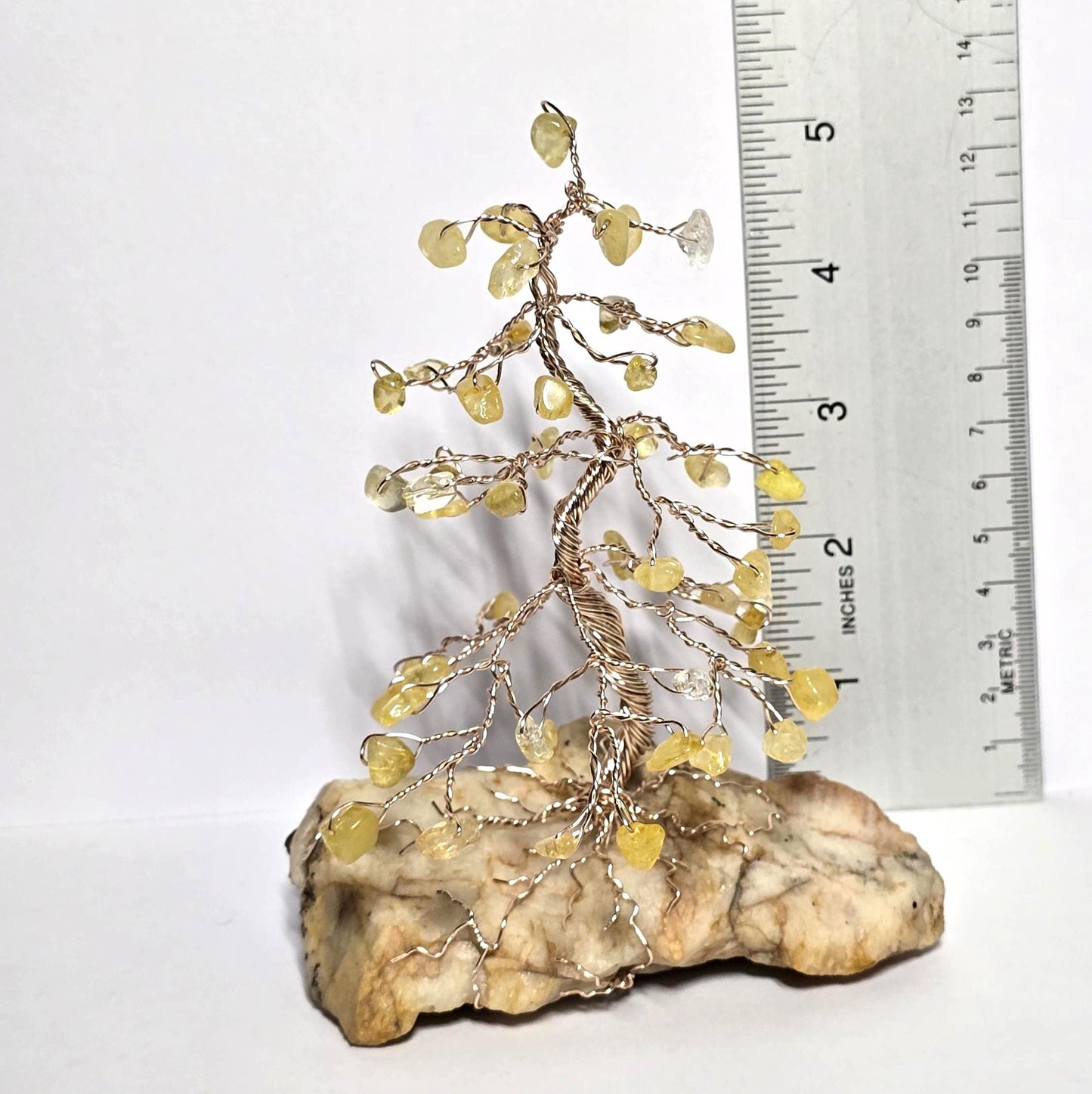 Small Citrine Pine Tree Sculpture