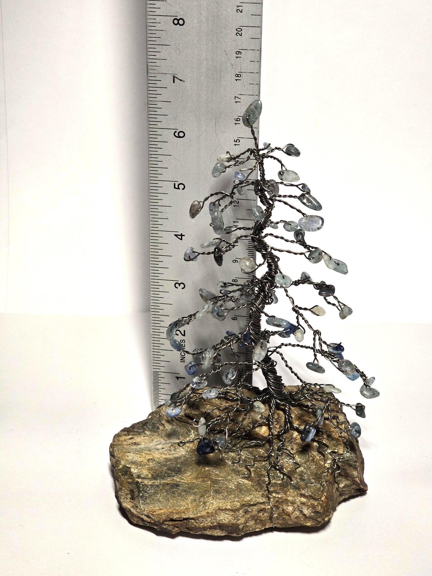 Large Blue Kyanite Mystical Pine Tree Sculpture
