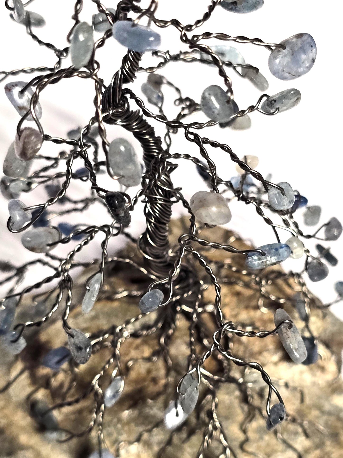 Large Blue Kyanite Mystical Pine Tree Sculpture