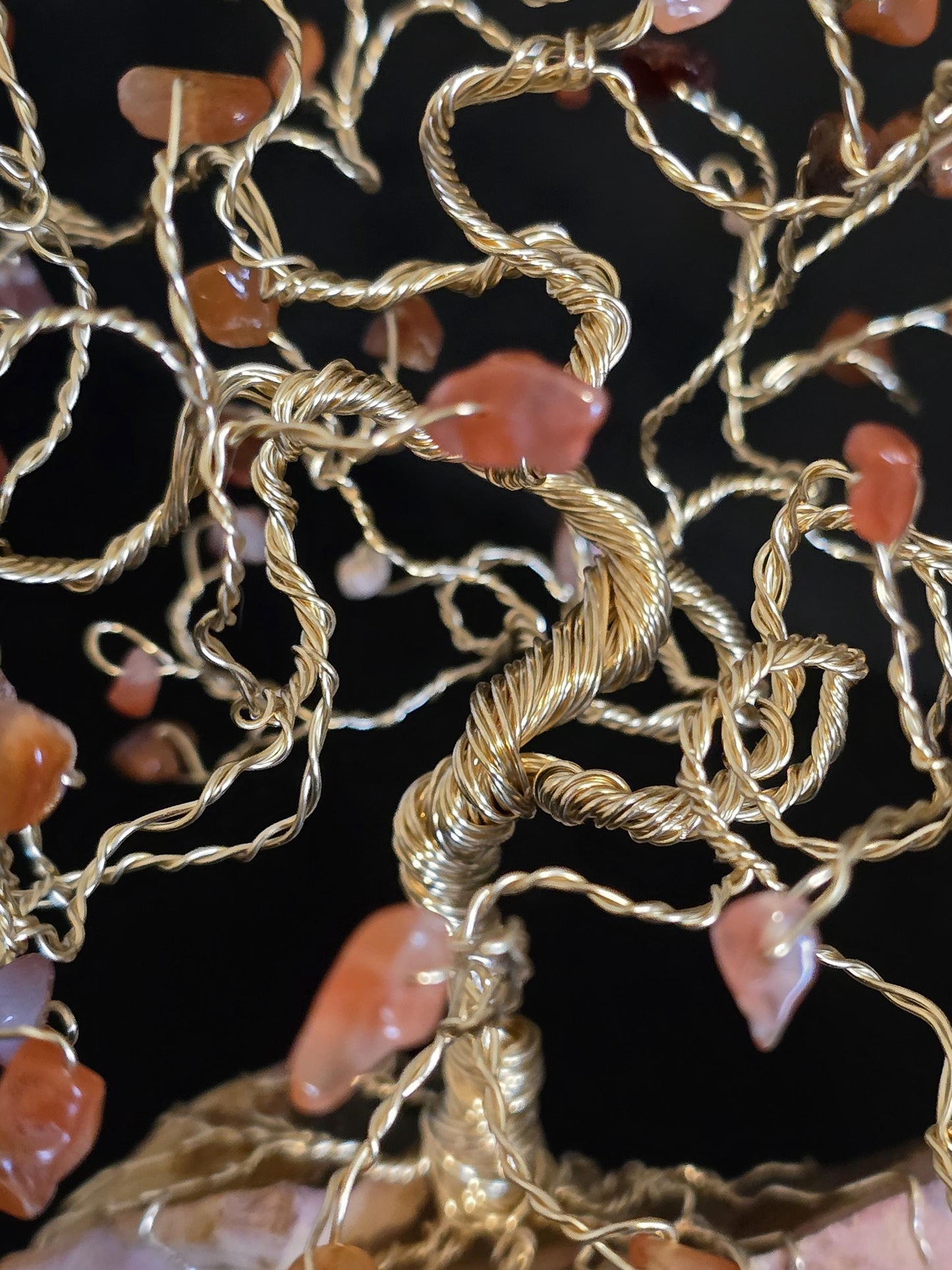Carnelian Crystal Tree on Wonderstone Rock Base