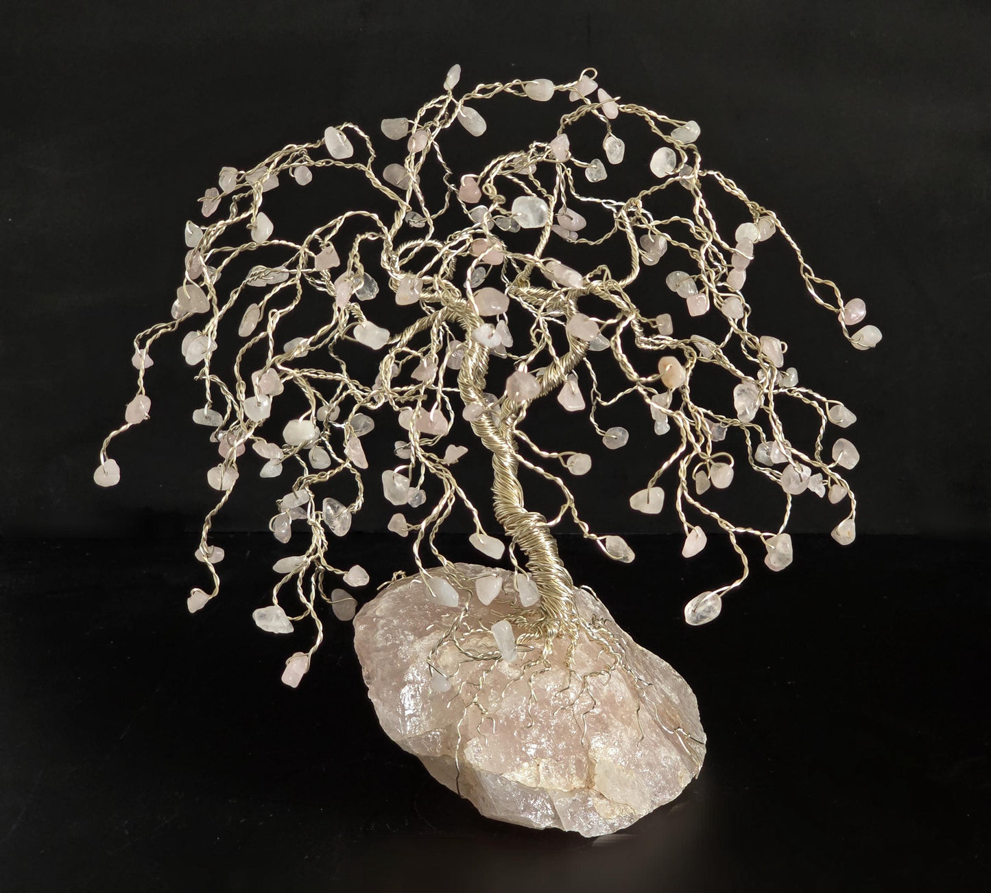 Rose Quartz Wispy Willow Crystal Tree