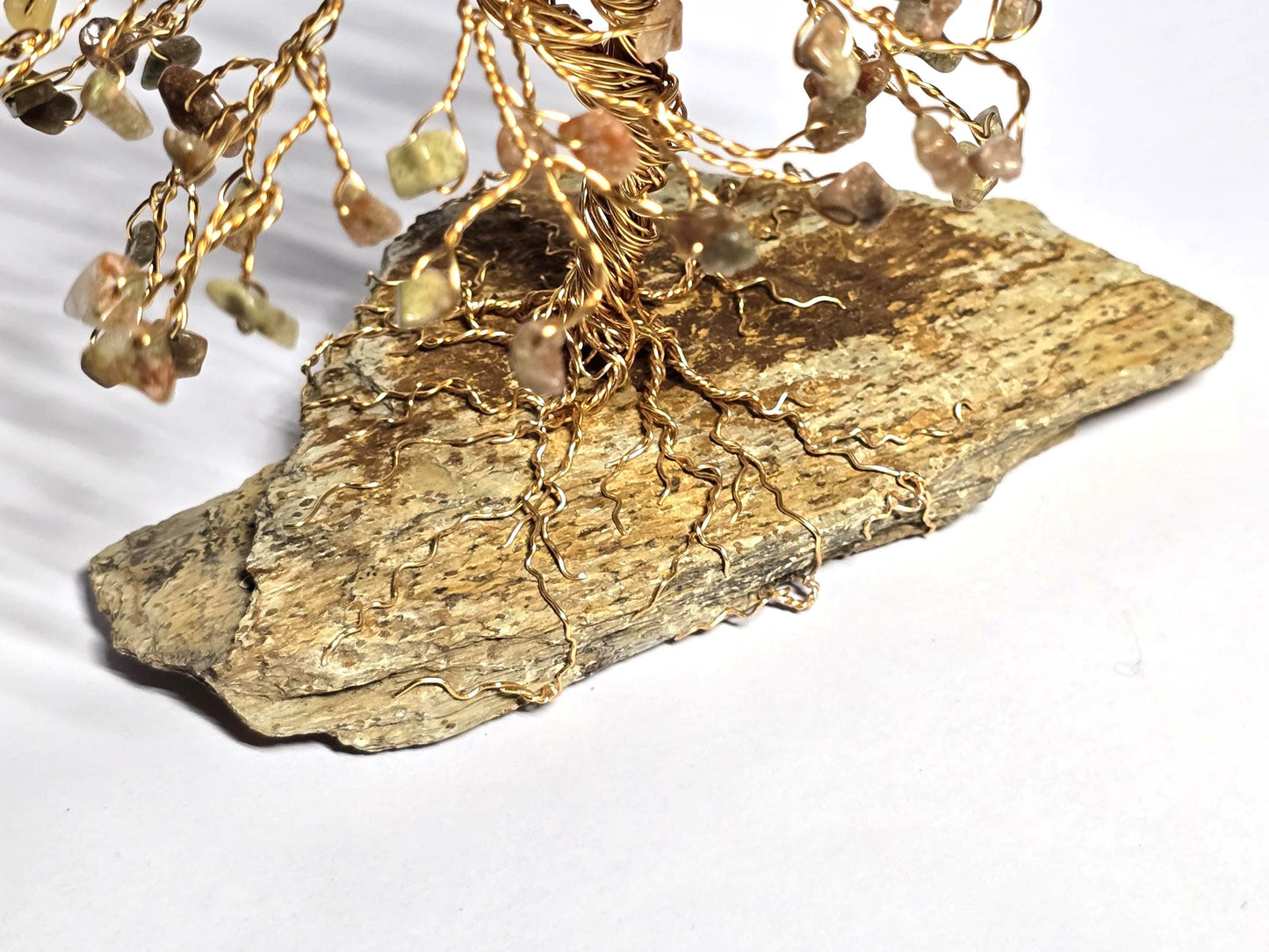 Unique Autumn Jasper Pine Tree Art Sculpture