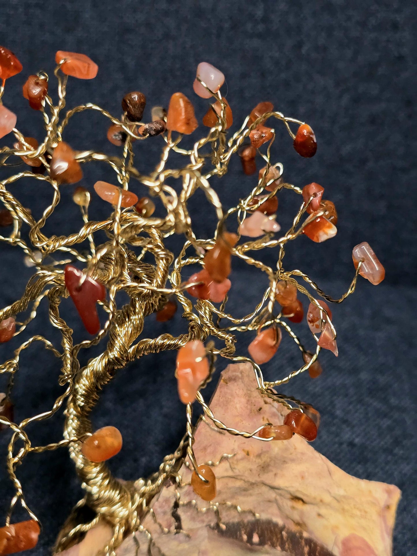 Carnelian Crystal Tree on Wonderstone Rock Base