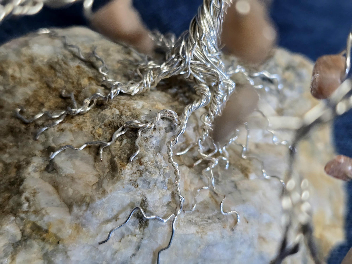 Sunstone Hematite Crystal Tree on Feldspar Rock Base