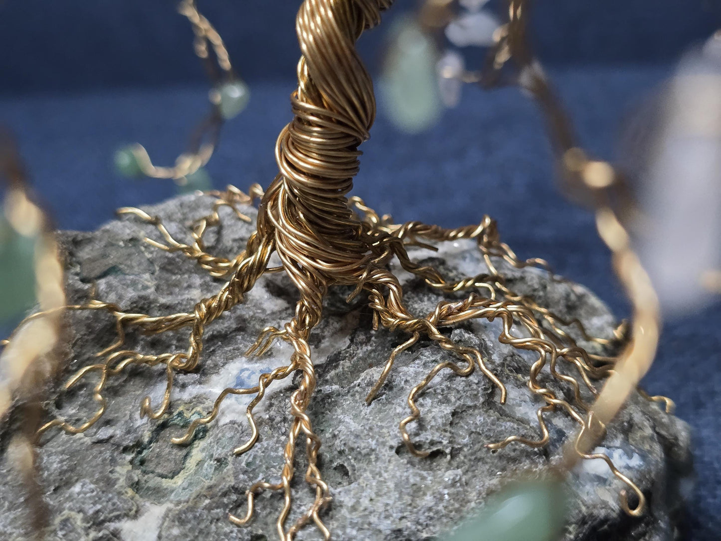 Green Aventurine & Morganite Willow Tree Sculpture