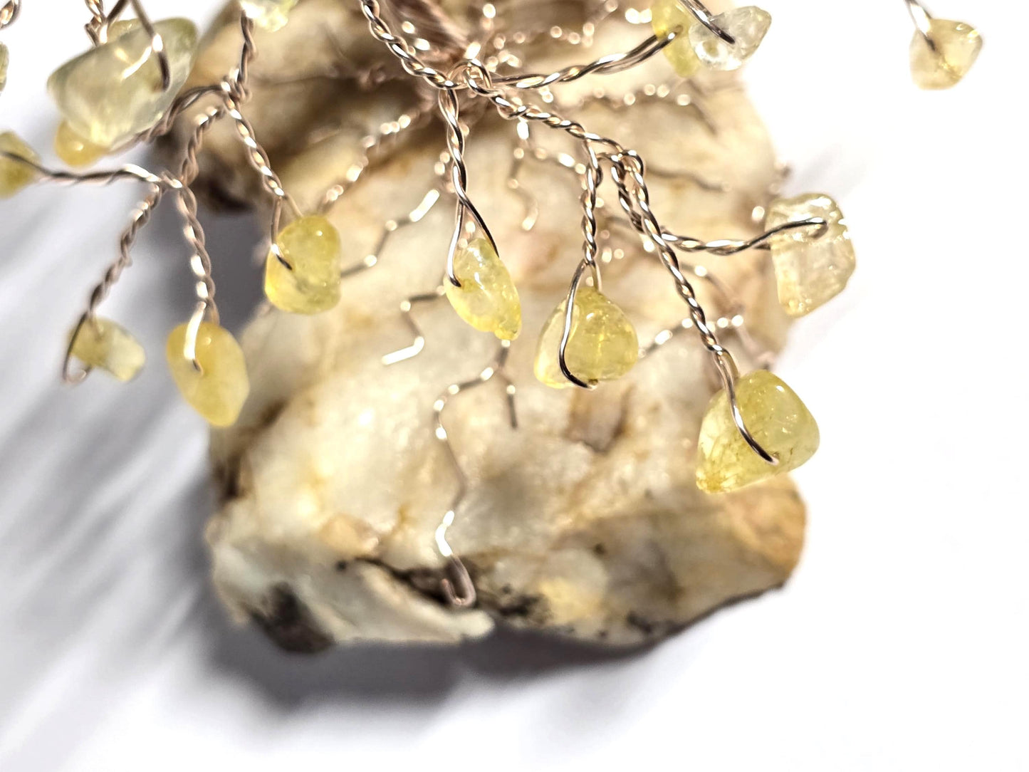 Small Citrine Pine Tree Sculpture