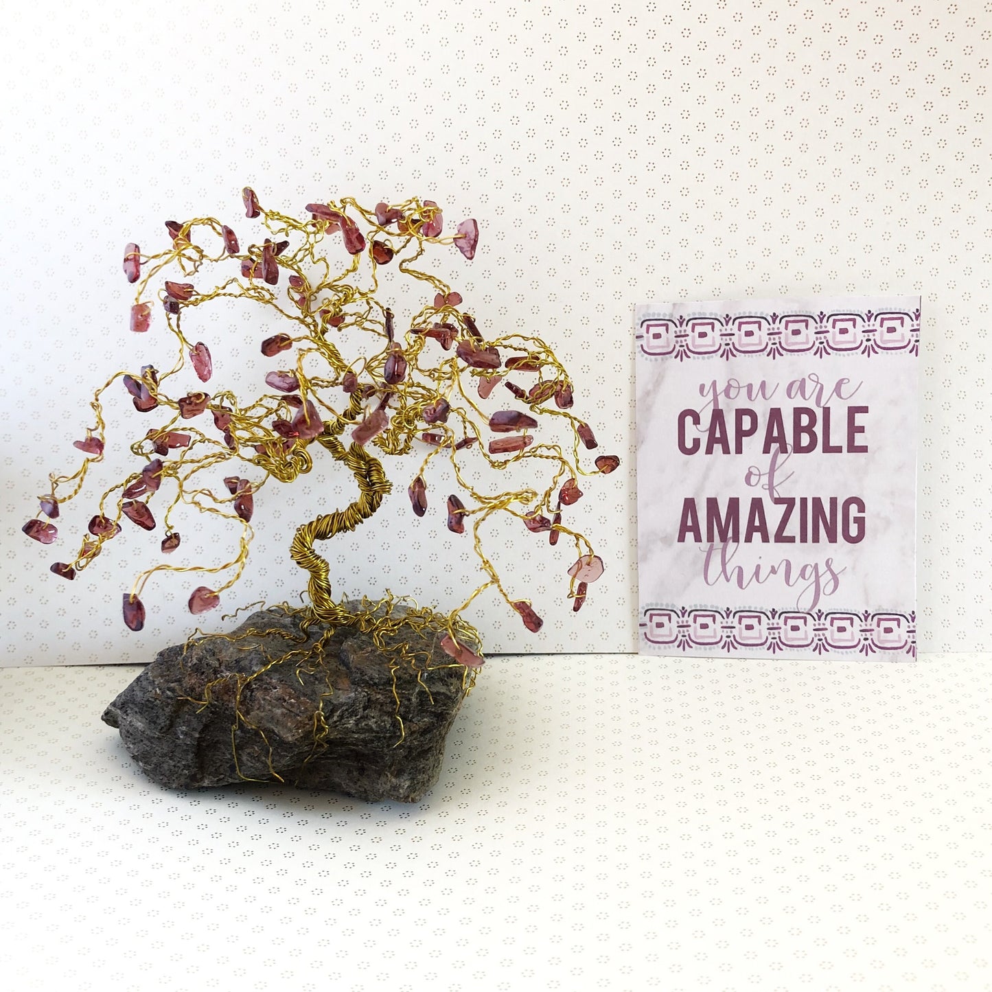 Custom Order Crystal Family Tree Sculpture