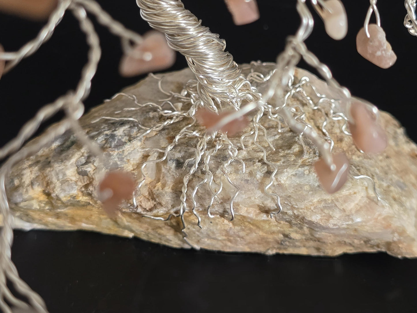 Sunstone Hematite Crystal Tree on Feldspar Rock Base