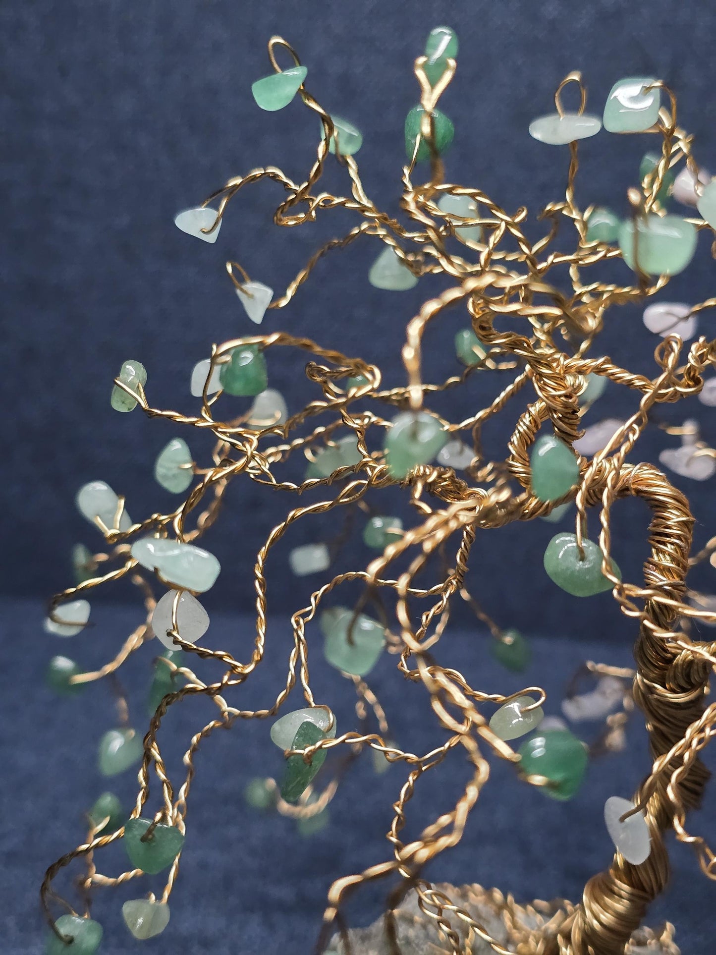 Green Aventurine & Morganite Willow Tree Sculpture