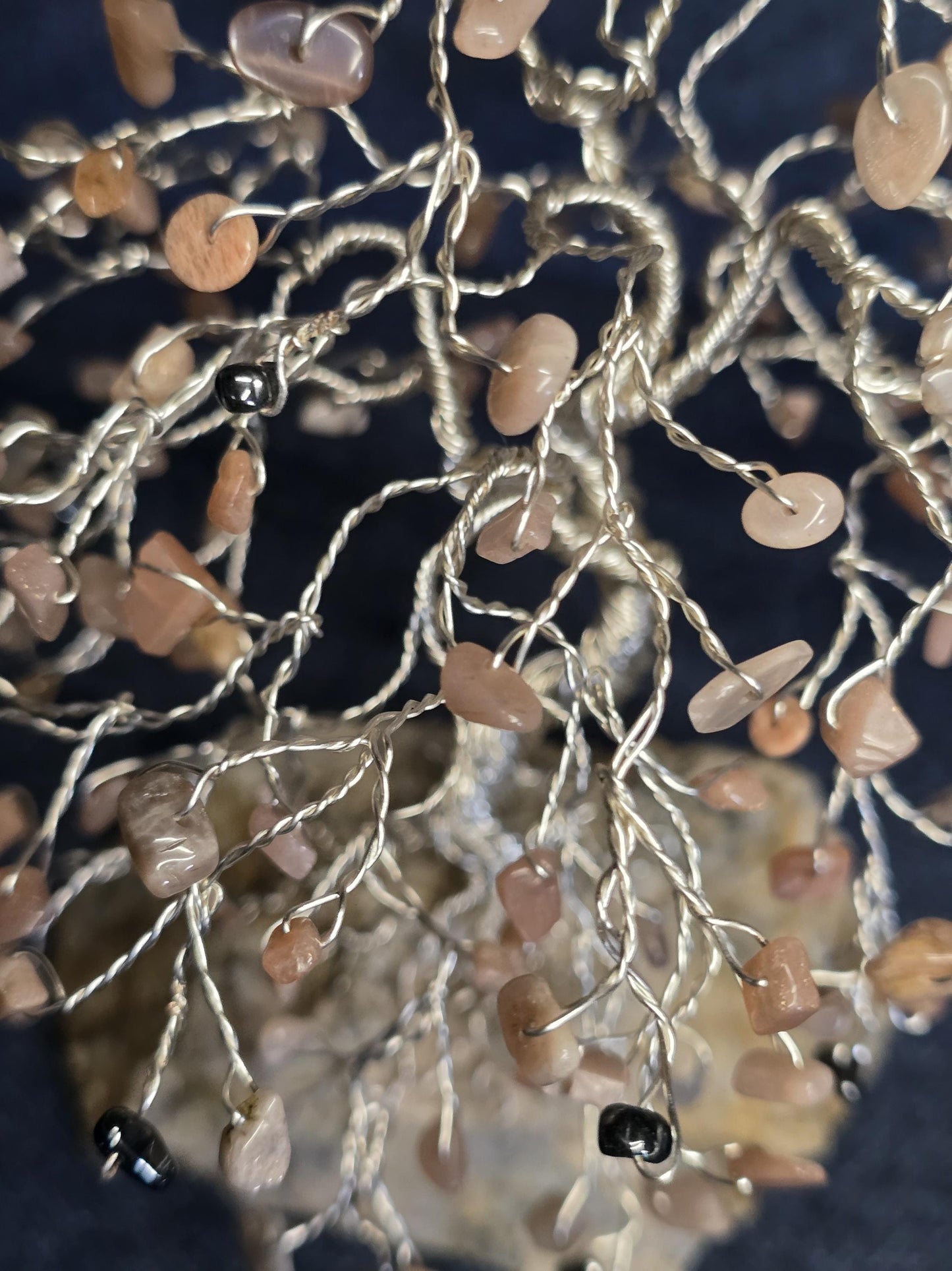 Sunstone Hematite Crystal Tree on Feldspar Rock Base