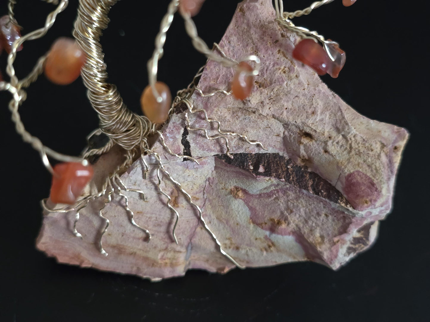 Carnelian Crystal Tree on Wonderstone Rock Base