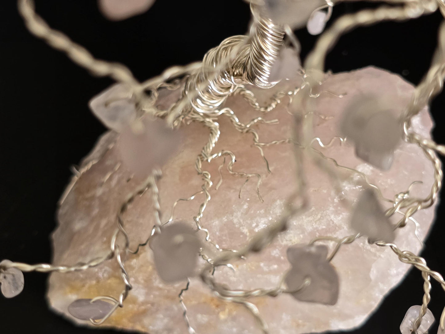 Rose Quartz Wispy Willow Crystal Tree