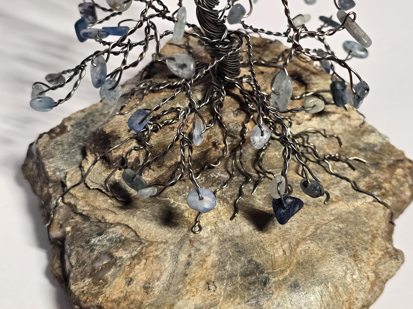 Large Blue Kyanite Mystical Pine Tree Sculpture