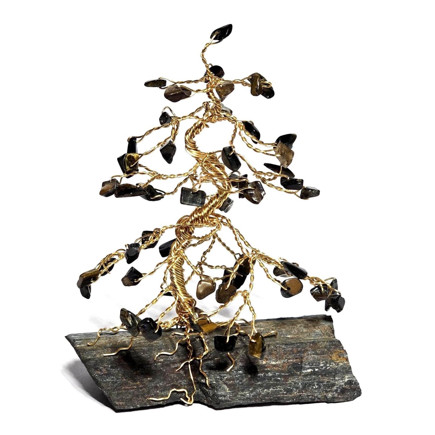 Blue Tigers Eye/Tiger Iron Mini Pine Tree