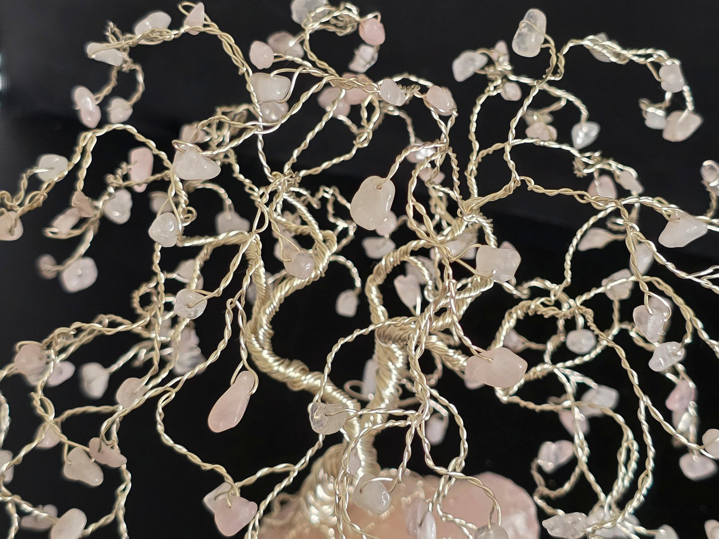 Rose Quartz Wispy Willow Crystal Tree