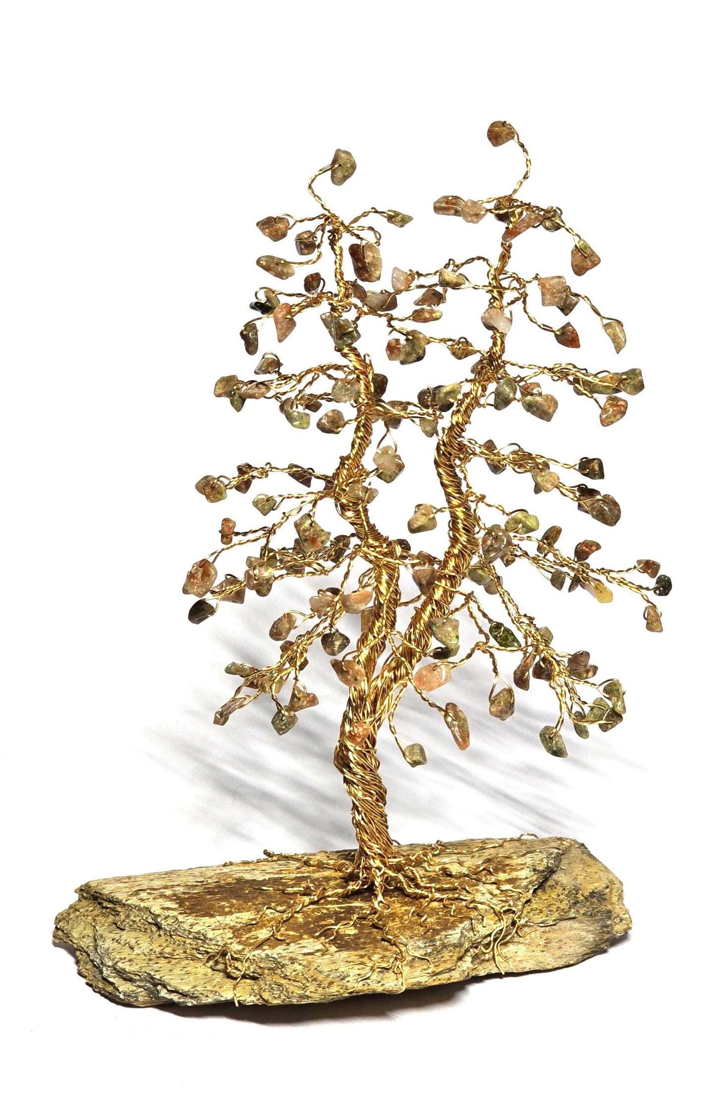 Unique Autumn Jasper Pine Tree Art Sculpture