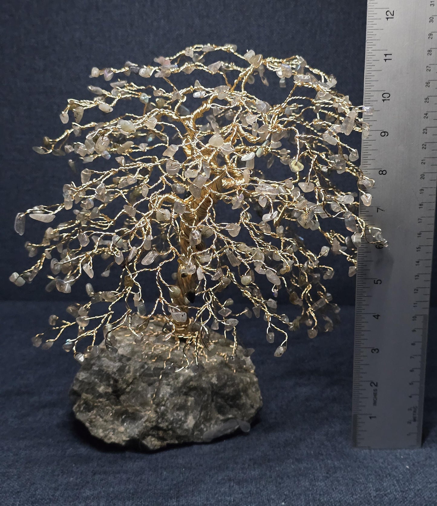 Large Labradorite Crystal Tree Sculpture