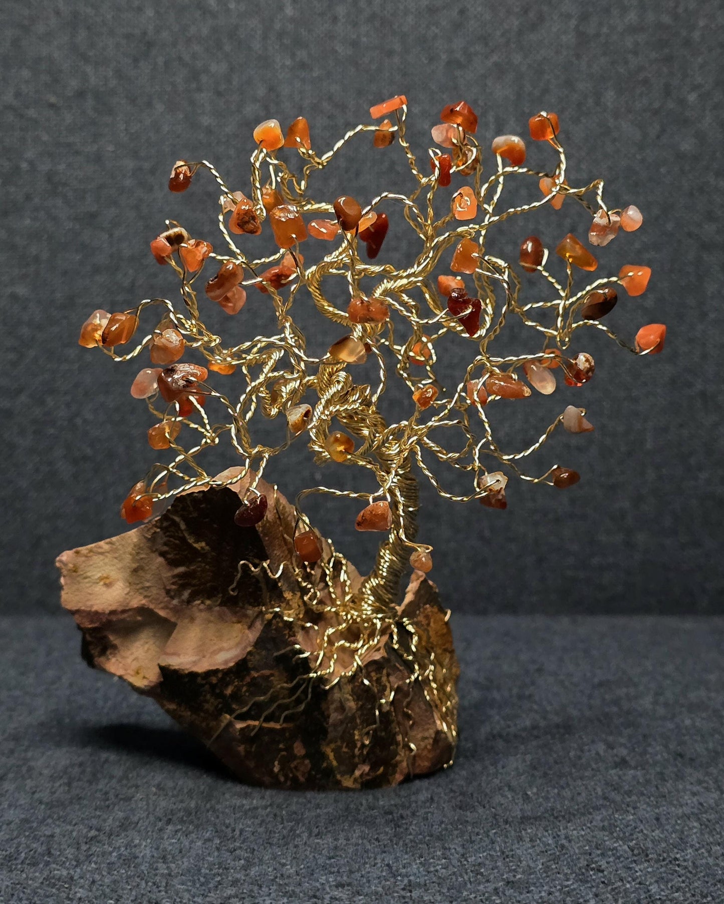 Carnelian Crystal Tree on Wonderstone Rock Base