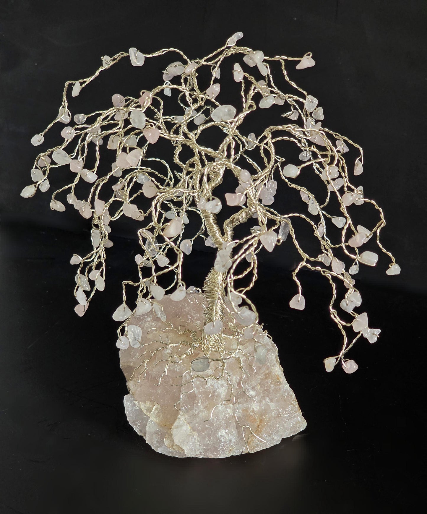 Rose Quartz Wispy Willow Crystal Tree