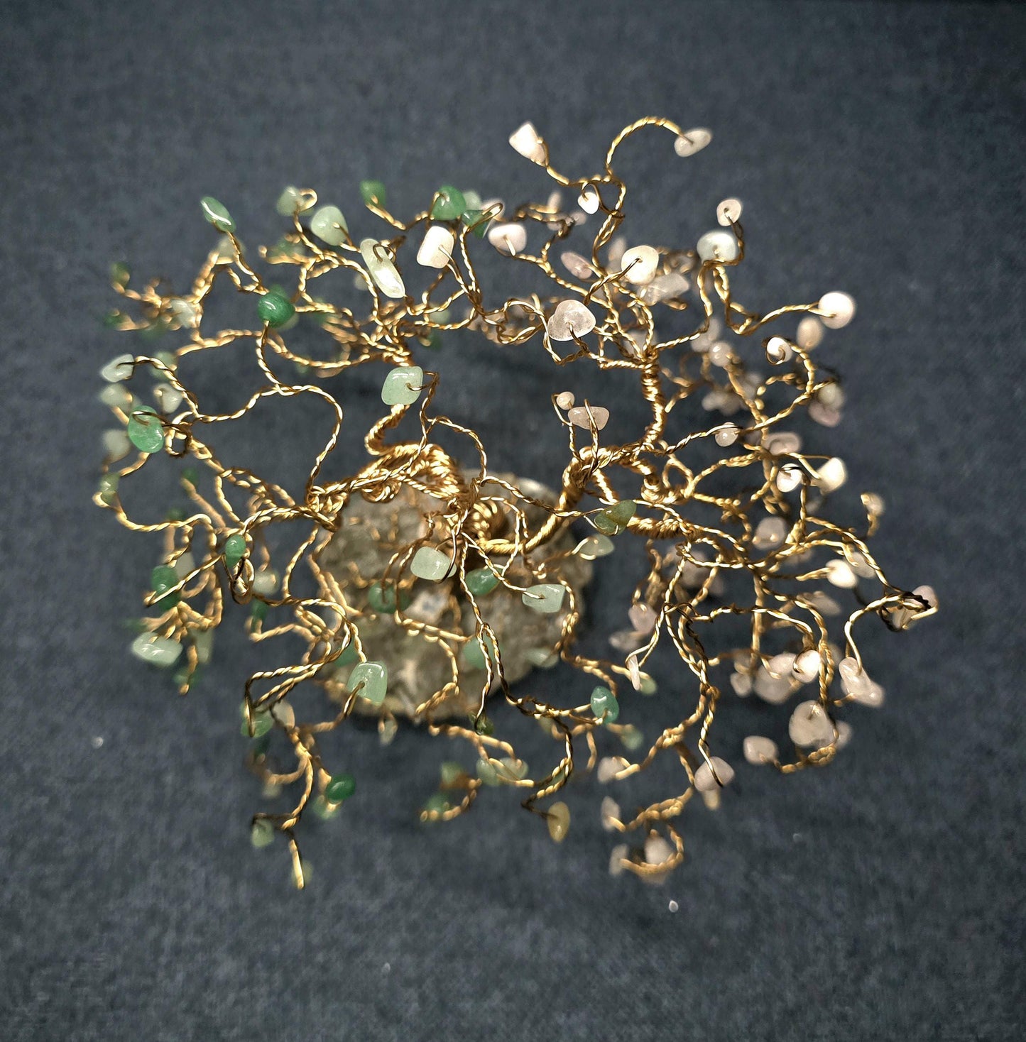 Green Aventurine & Morganite Willow Tree Sculpture